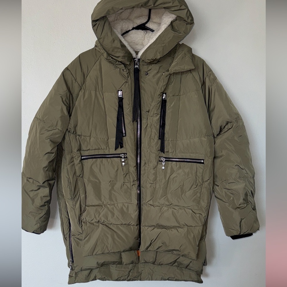 Orly- Women's Olive Hooded Puffer Jacket